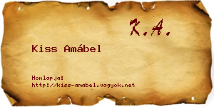 Kiss Amábel névjegykártya